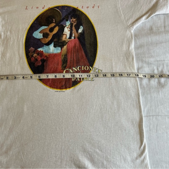 VTG Rare Linda Ronstadt 1988 Canciones de mi Padre Single Stitch Concert Tee Lrg - Picture 16 of 16